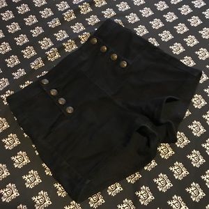 black nautical shorts